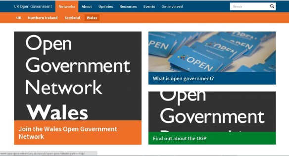 Image of Open Government Network Wales website